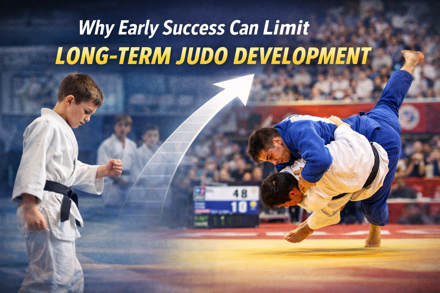 Long-term athlete development in judo, focusing on patience, fundamentals, and sustainable growth rather than early success